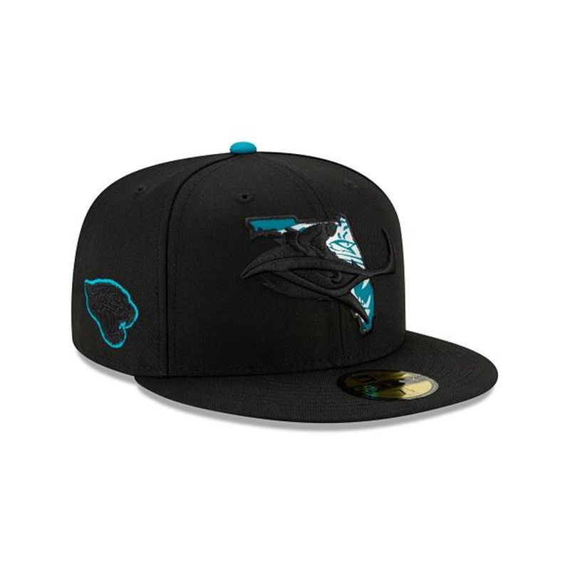 NFL Jacksonville Jaguars State Logo Reflect 59Fifty Fitted (IYL3569) - Black New Era Caps